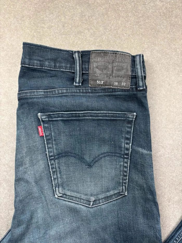 Jean pantalon coupe droite 513 levis noir/bleu W38 L32 - photo numéro 2