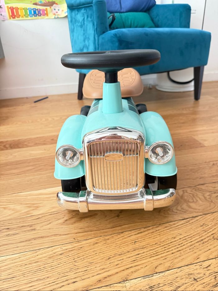 Trotteur Voiture Classic 1930 vert bleu - photo numéro 2