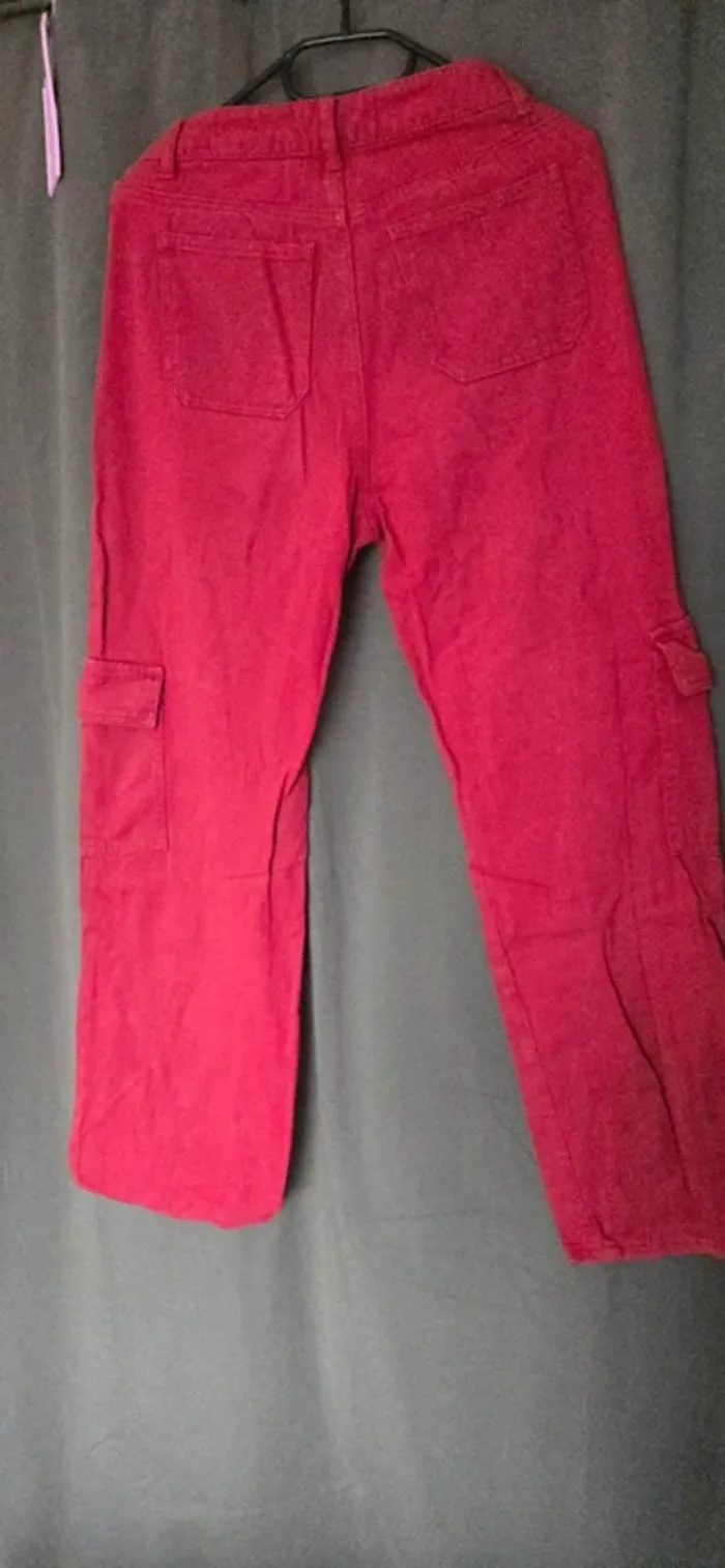 Jeans rouge champignon  taille S - photo numéro 3
