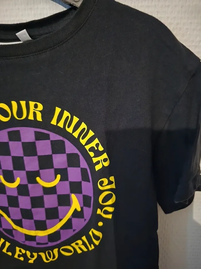 Tee-shirt Smiley damier - photo numéro 3