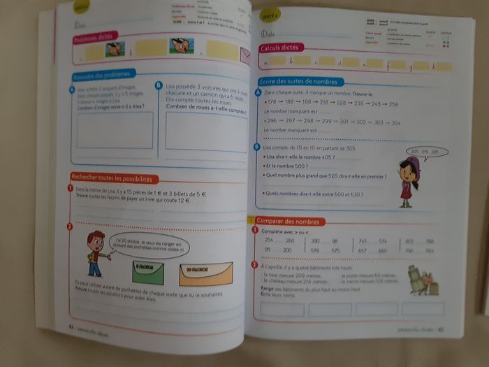 Cap Maths : CE1 - fichier d'entraînement + cahier de géométrie / longueurs - Hatier - photo numéro 3