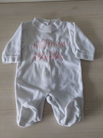 Grenouillère j'aime mon papa 3mois