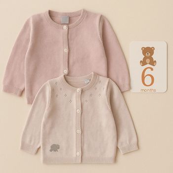 Lot de 2 gilets bébé fille Taille 6 mois