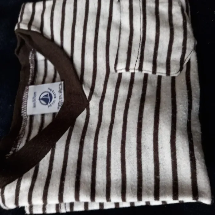 T-shirt Petit Bateau rayé 6 mois - photo numéro 5
