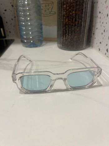 Lunettes de soleil transparentes semi violet  – style rétro chic adulte mixte