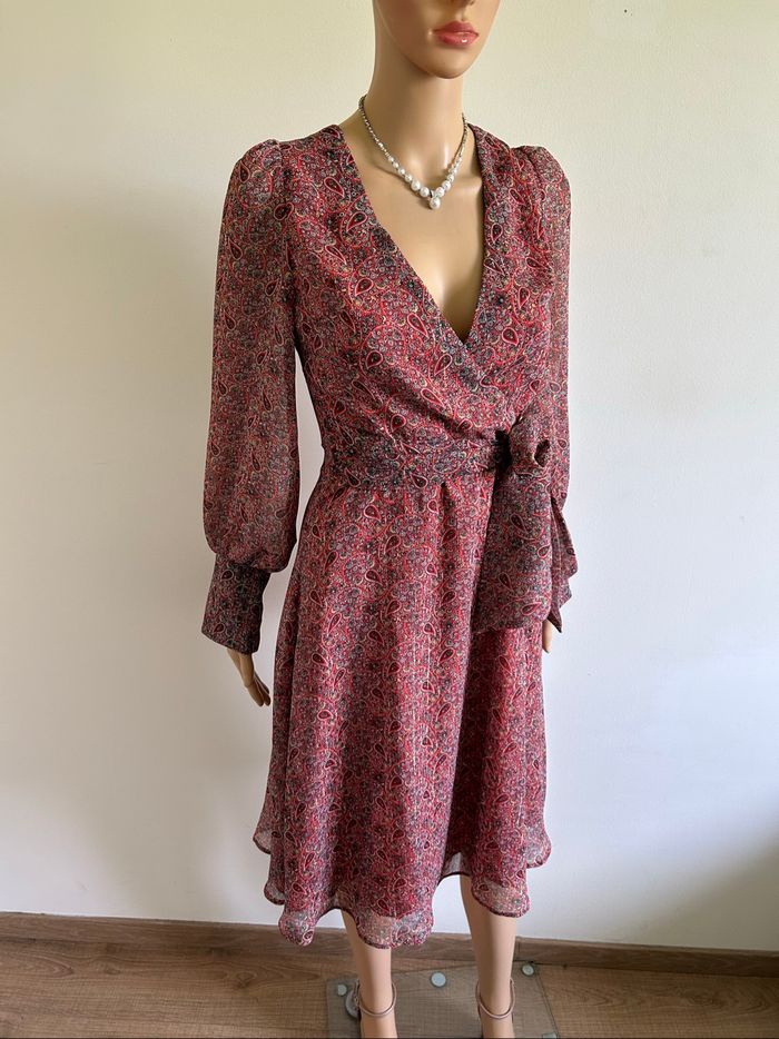 Robe imprimée neuve à manches longues Sinequanone taille 34 - photo numéro 2