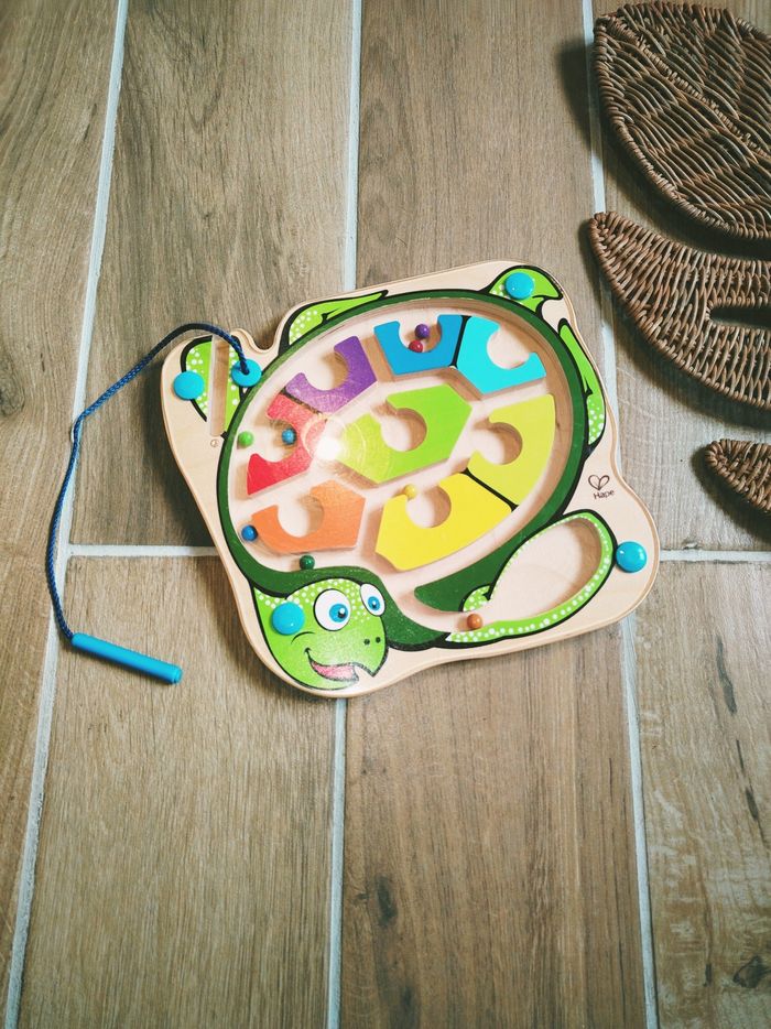 🐢Planche/panneau magnétique aimantée la tortue labyrinthe en bois marque Hape