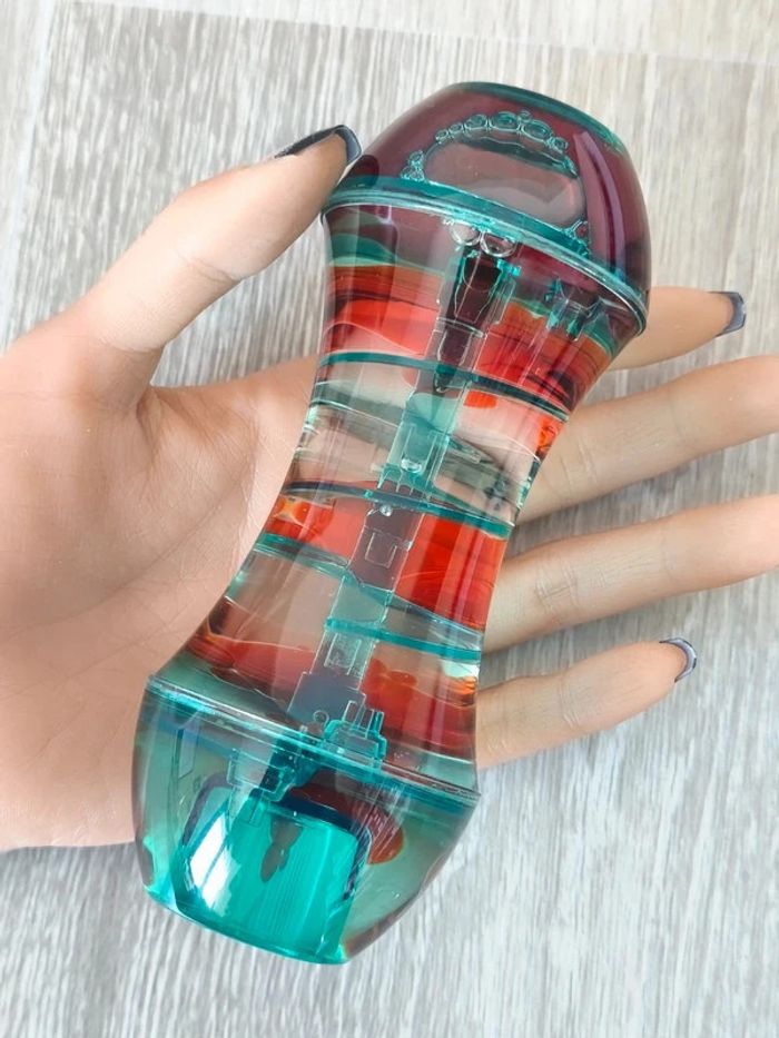 Sablier à huile en spirale apaisant vert et rouge - photo numéro 9