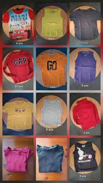 Lot divers t-shirts 6ans