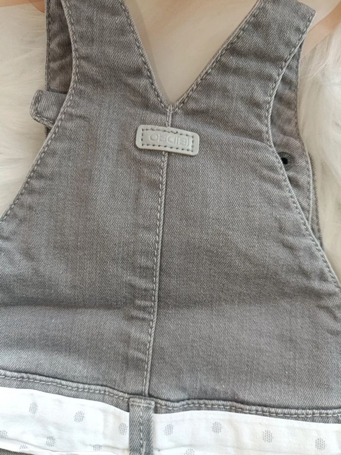 Robe salopette en jean bébé fille - photo numéro 4