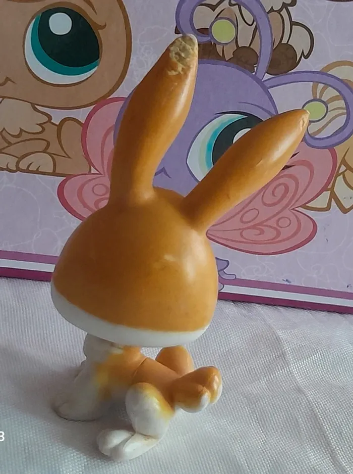 Figurine Littlest Pet Shop Lapin orange et blanc - photo numéro 2