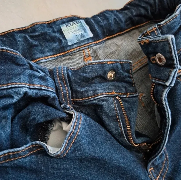 Jeans Kiabi - 10 ans taille 138-143cm - coton - bouton à pression - eco conception - photo numéro 5