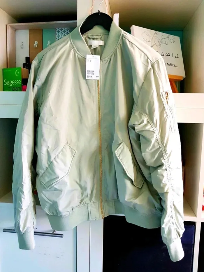 🌿 sublime veste bomber vert pastel H&M neuve avec étiquette - photo numéro 13