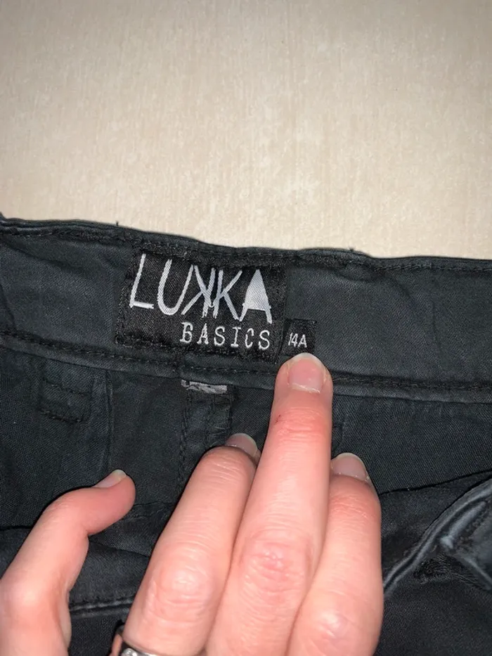 Pantalon noir taille 14 ans lukka basics - photo numéro 3