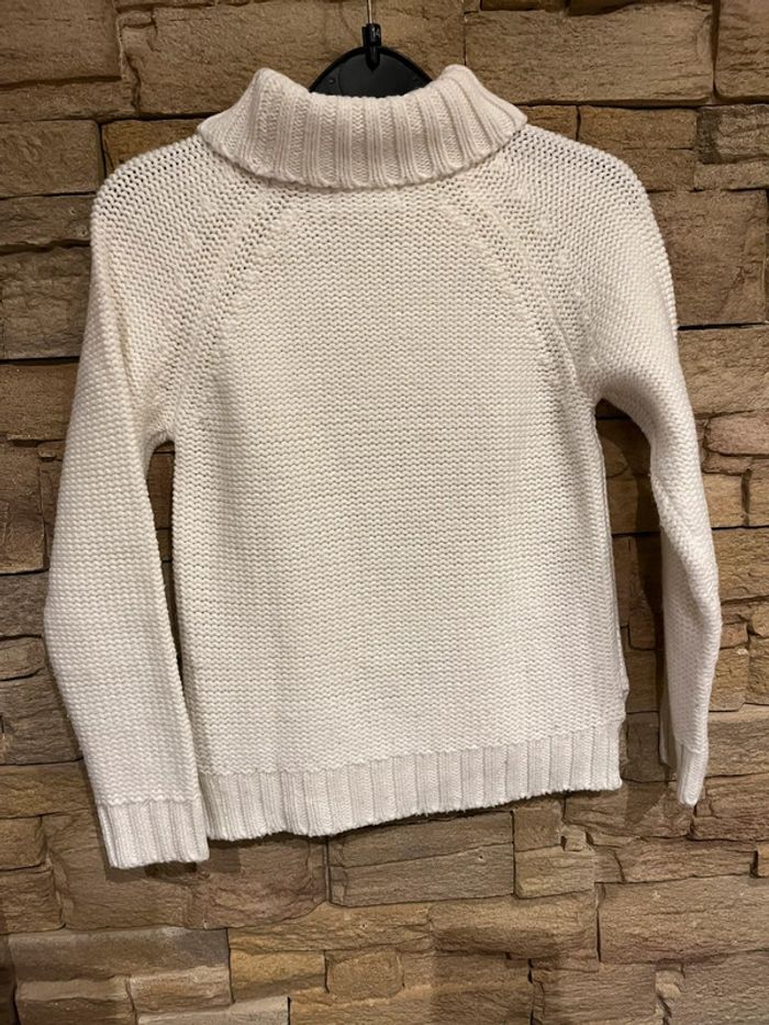 Joli pull blanc col roulé 8-9 ans - photo numéro 4