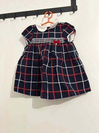 Robe carreaux bleu-marine rouge et blanc mayoral taille 6-9 m