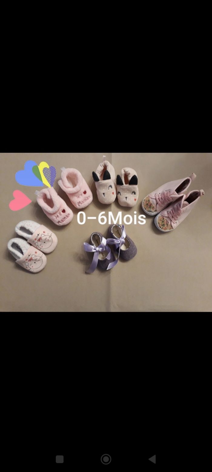 Chaussons/ chaussures 0-6 mois