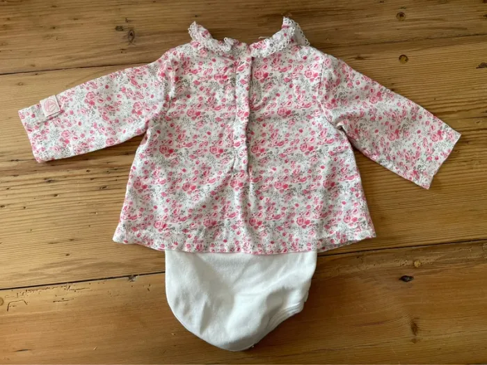Blouse body petit bateau 3 mois - photo numéro 4