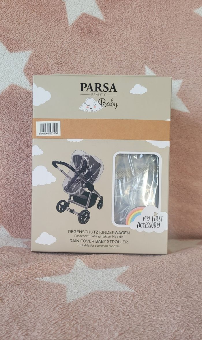 Protection anti-pluie poussette, universel. Neuf