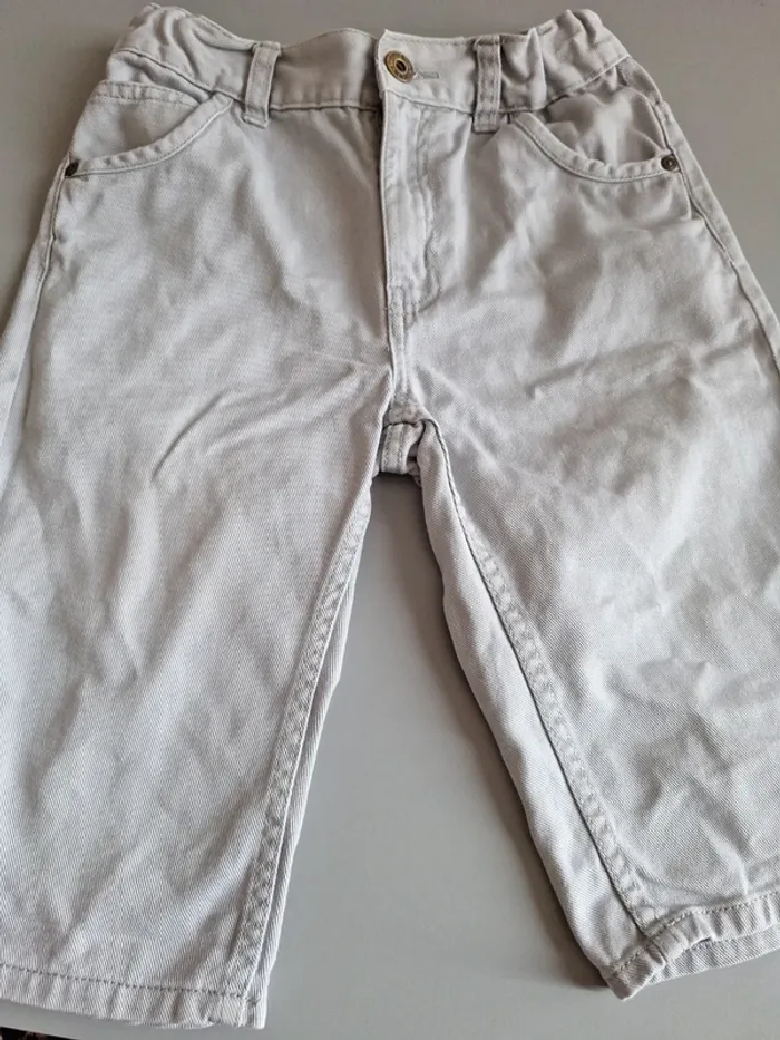 Short jeans gris 10 ans