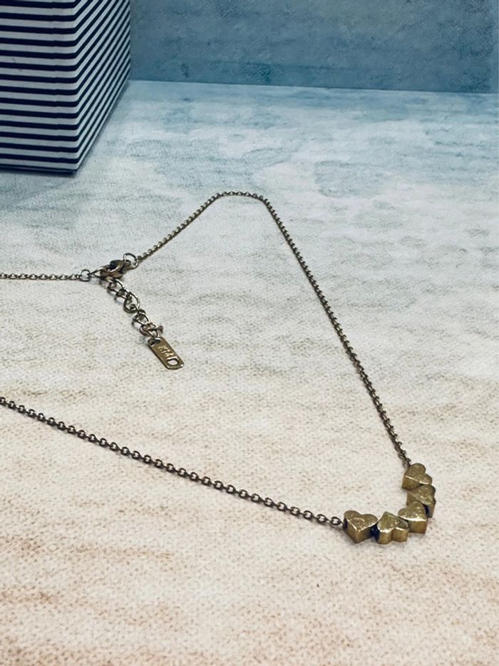 Collier motifs cœur en acier inoxydable - photo numéro 3