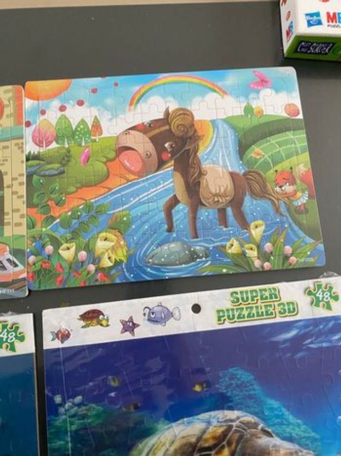 Lot 4 puzzles neufs 3D  et bois - photo numéro 2