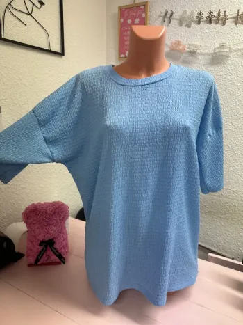 T-shirt bleu large taille unique