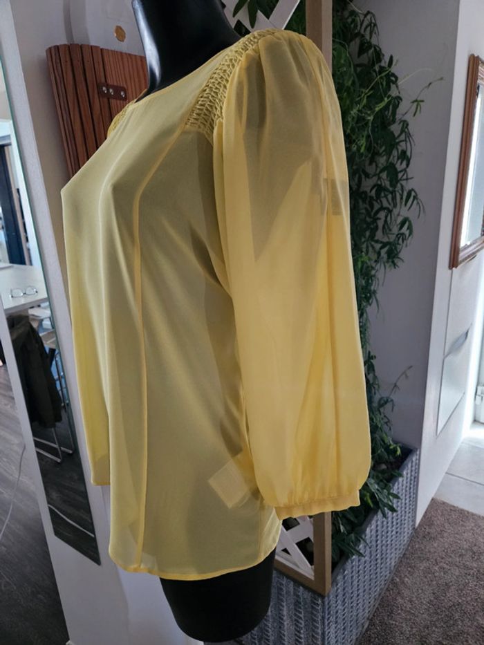 Yessica blouse jaune en voile taille 38 - photo numéro 5