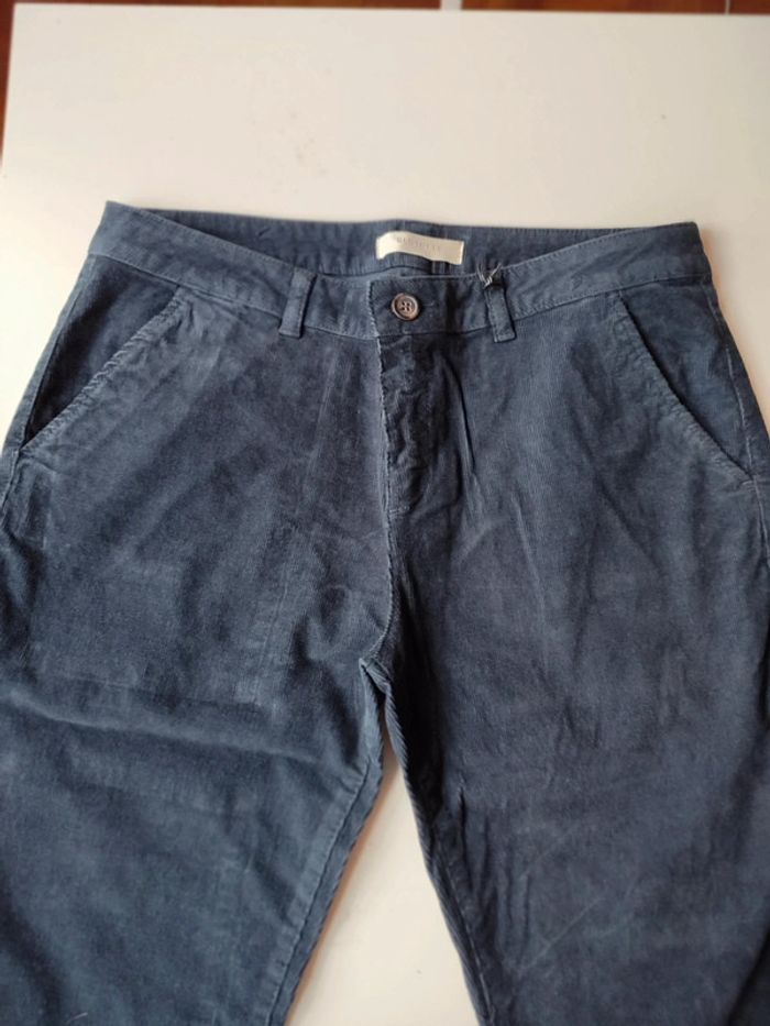 Pantalon chino en velours de coton bleu marine pour femme taille 44, Closette - photo numéro 6