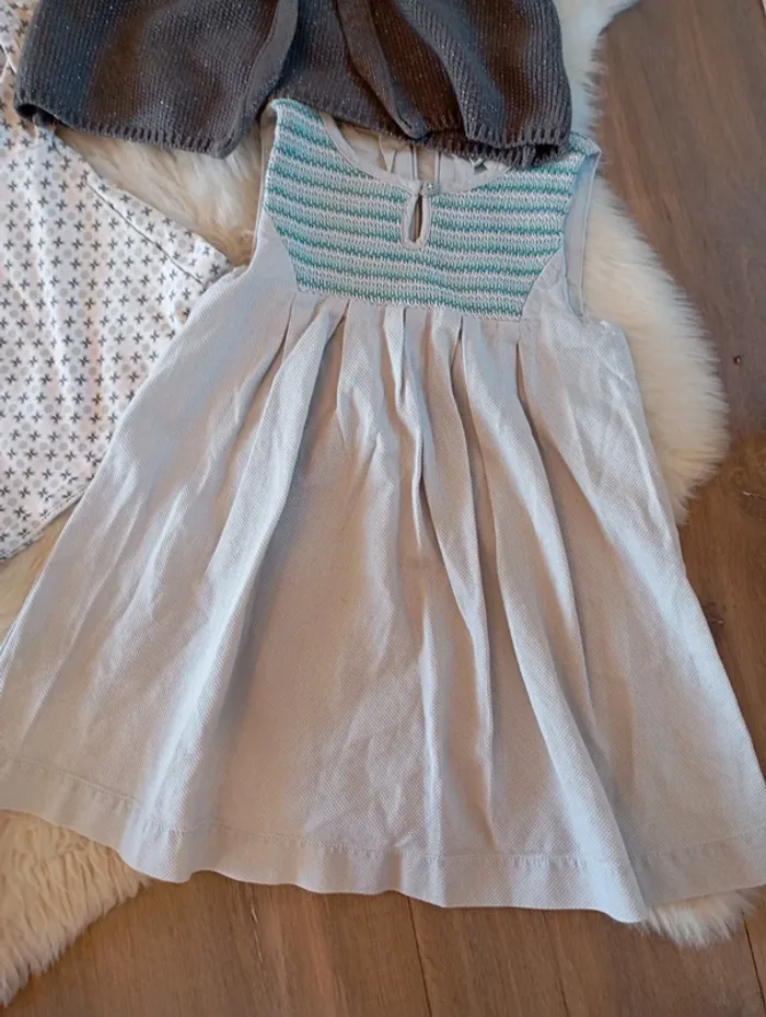Lot de rentrée Okaïdi obaibi 💖 23 mois 2 ans robe + blouse + cardigan - photo numéro 2