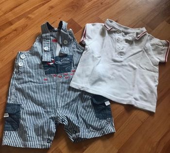 Salopette short avec polo