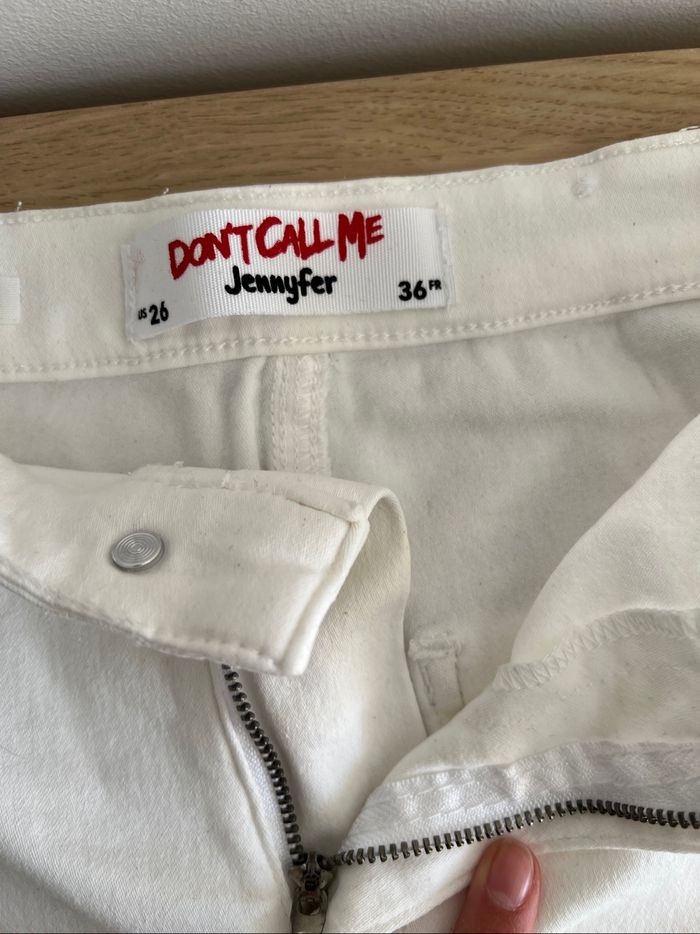 Short en jean blanc - photo numéro 3