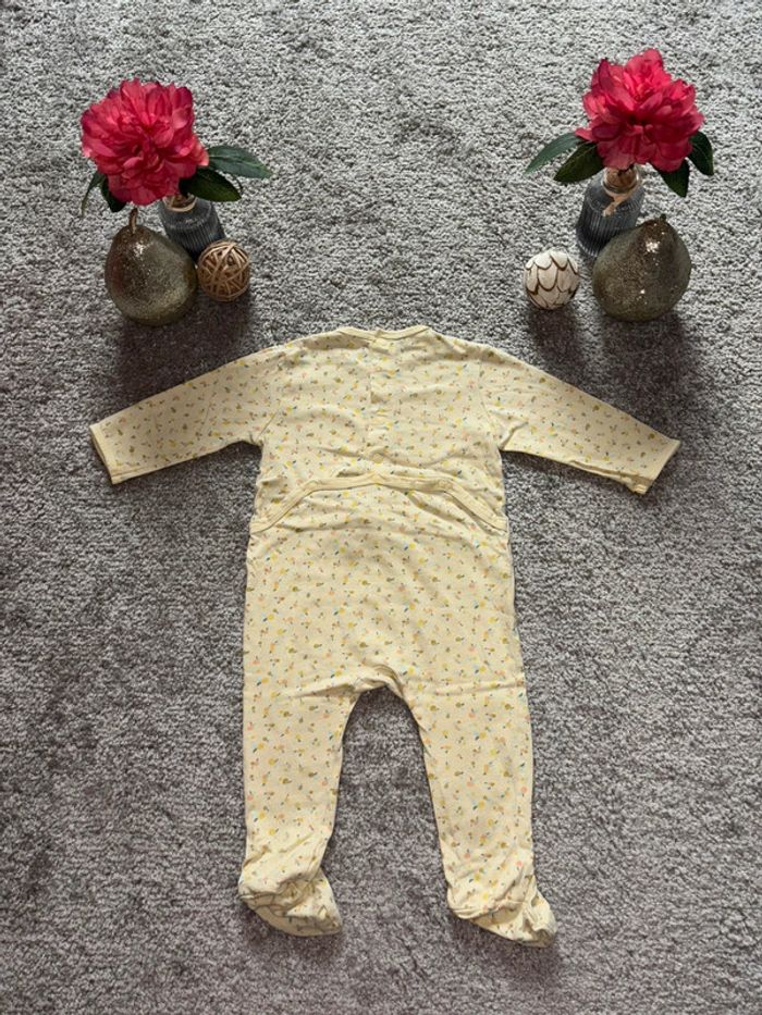 🌺Pyjama 1 pièce/ Grenouillère jaune pastel au motif fruits écrit Always Love Taille 12mois/73-76cm🌺 - photo numéro 6