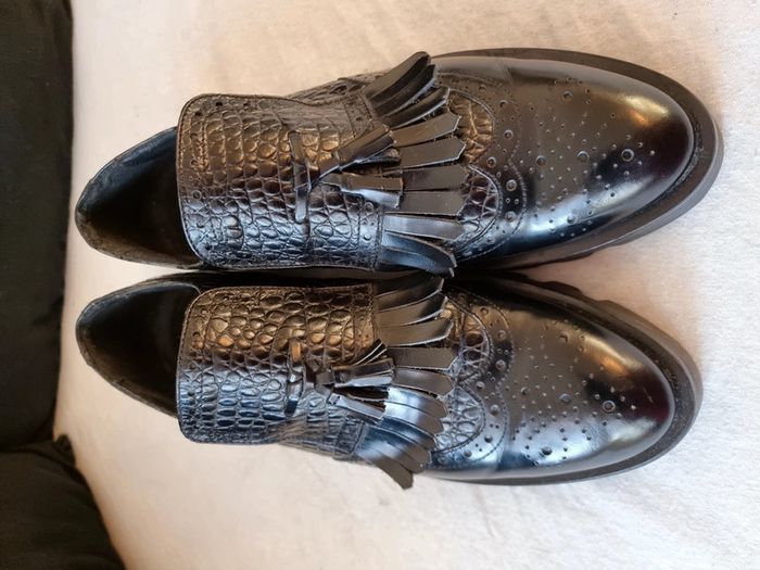 Mocassin Soldini cuir style entre richelieux 1461 Quad et taille Adrian Bex Smooth 40 - photo numéro 2