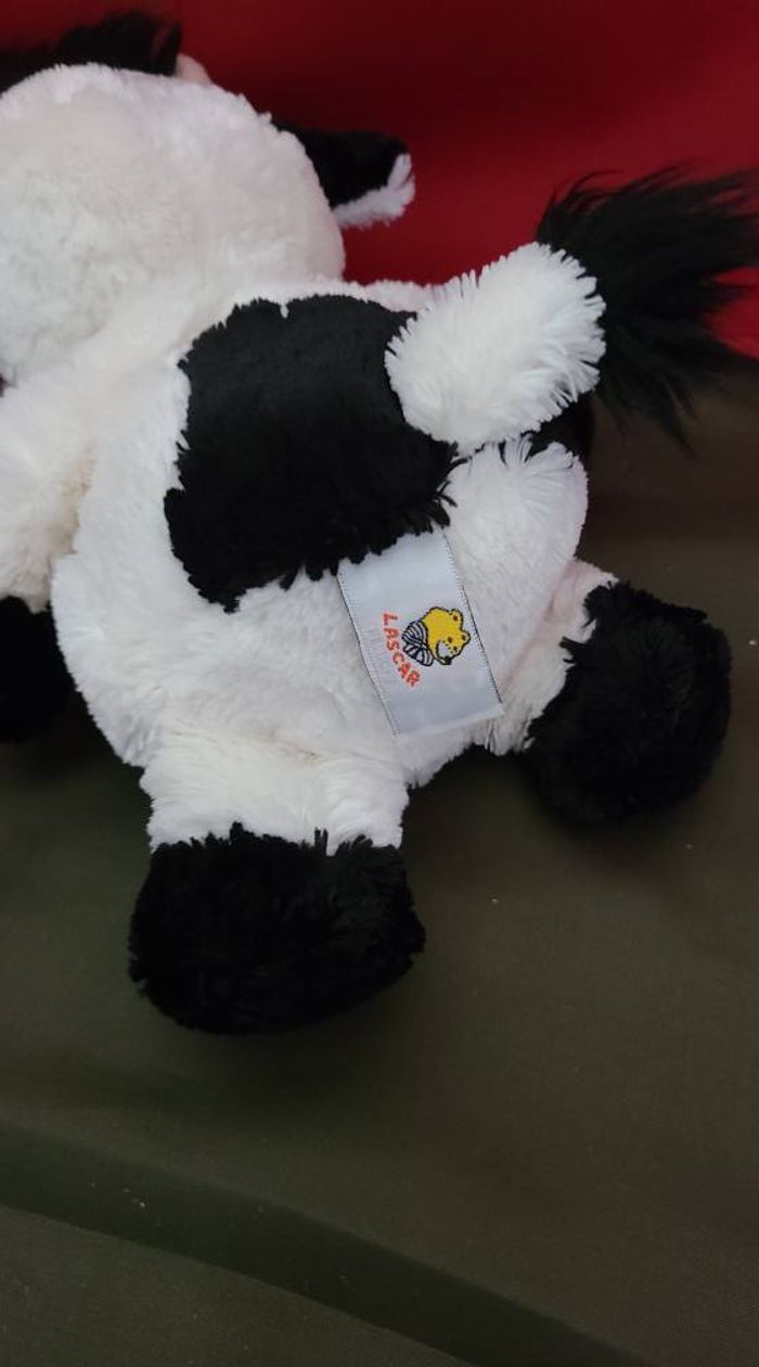 Peluche vache LASCAR noir et blanc doudou - photo numéro 5