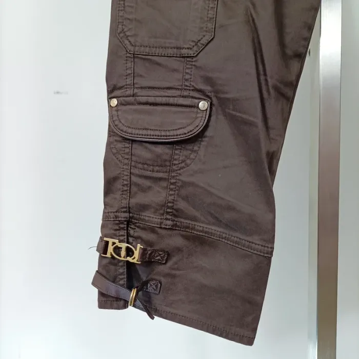 Pantalon capri Corsaire, pantacourt marron Trussardi Jeans - Taille 42 A600 - photo numéro 5