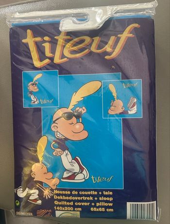 Housse couette avec taie titeuf neuve 
