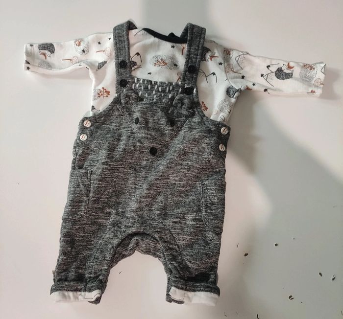 Ensemble salopette bébé naissance - photo numéro 2