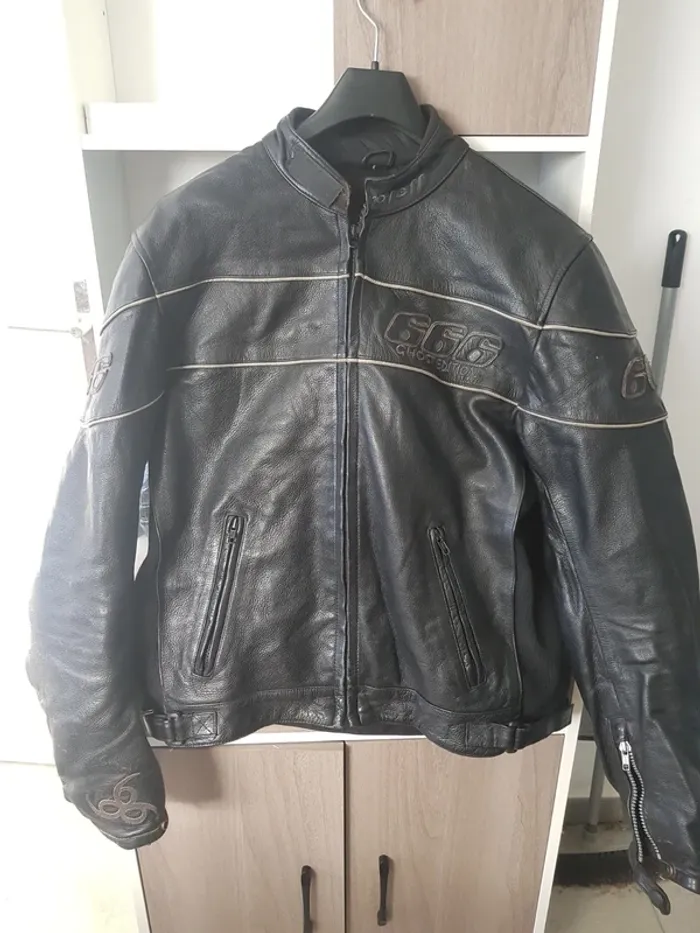 Véritable Blouson Moto "666 Édition" Roleff Homme Taille L