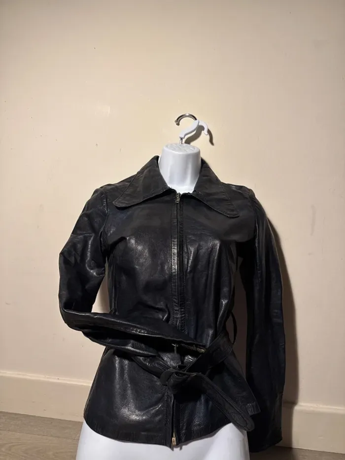 Veste en cuir vintage peter Robinson - photo numéro 3