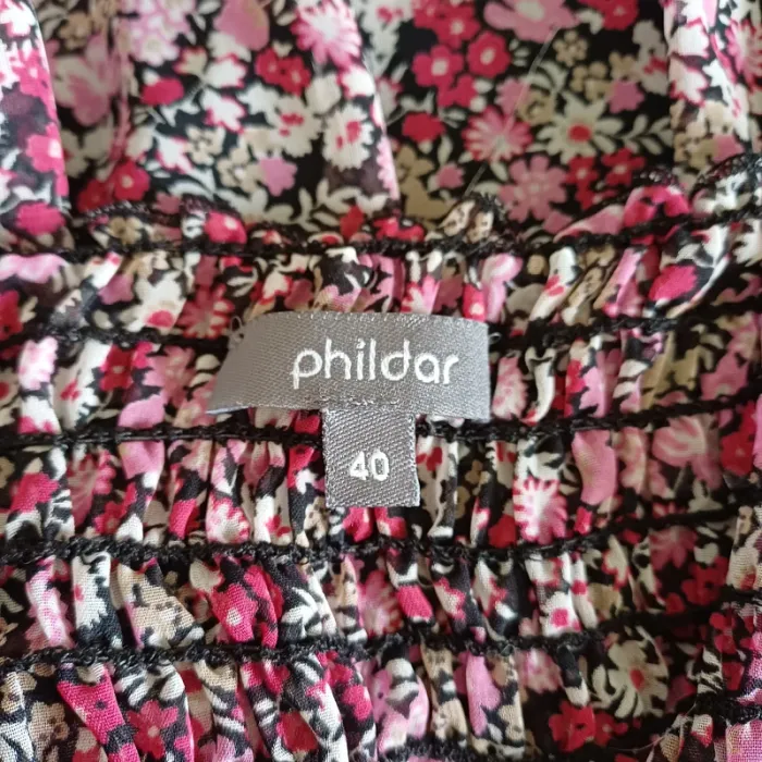 Haut à volants taille 40 Phildar - photo numéro 5