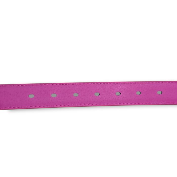 Ceinture cuir synthétique - Rose taille 115 - photo numéro 8