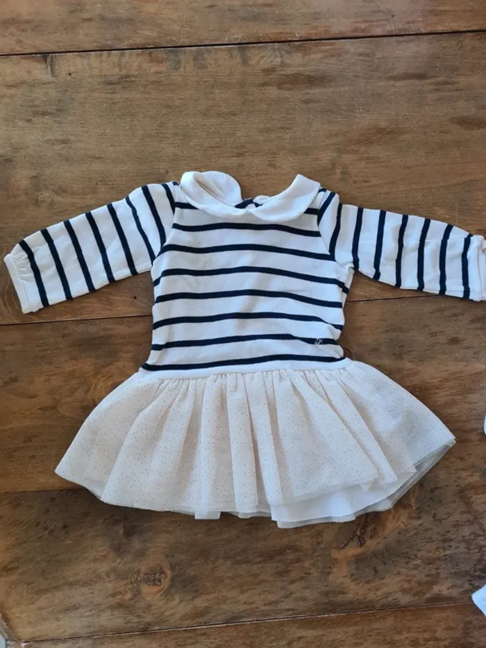 Lot 4 robes hiver Petit Bateau 3 mois fille - photo numéro 8