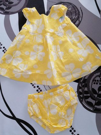 Ensemble robe et bloomer obaibi 3 mois