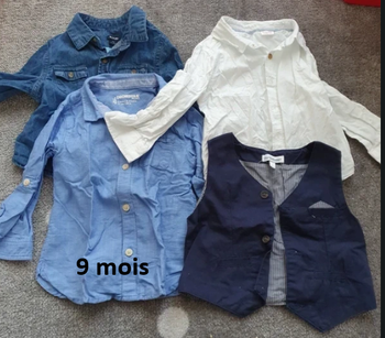 Lot de chemises 9 mois