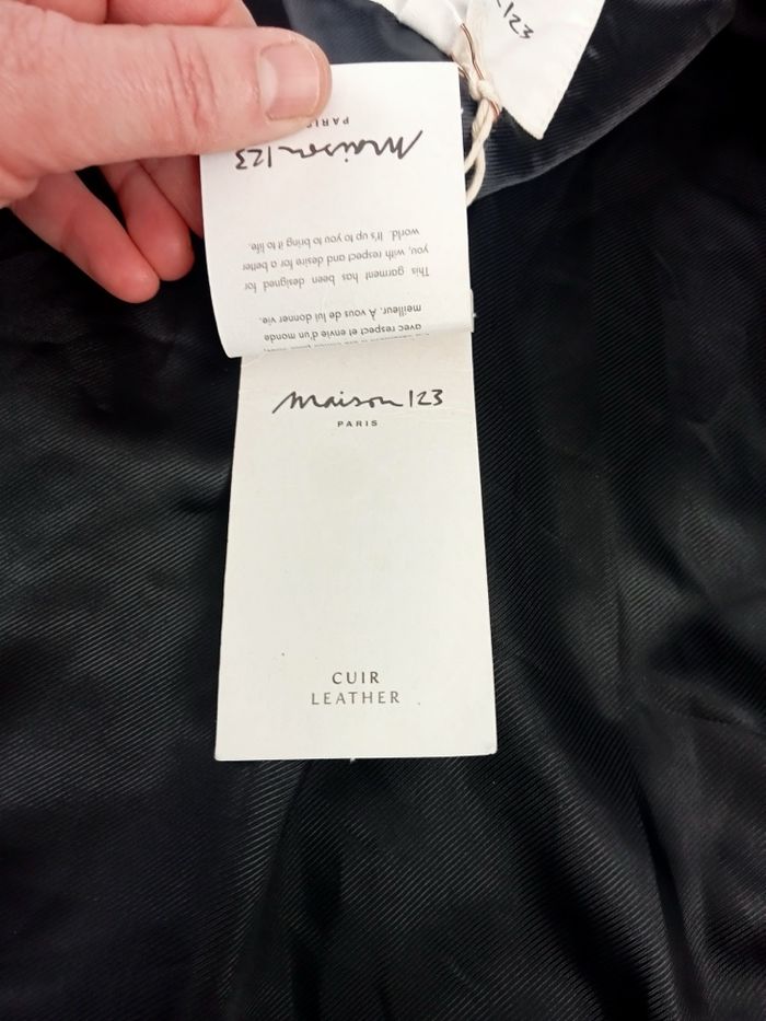 Blouson en cuir Maison 123 - photo numéro 5