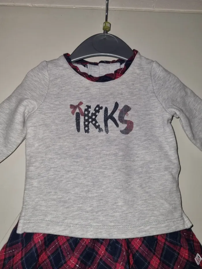 Ensemble sweat + legging jupe IKKS 6 mois - photo numéro 2