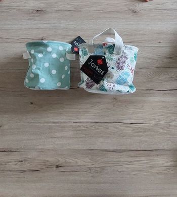 Lot 2 jolis paniers souples pour rangement