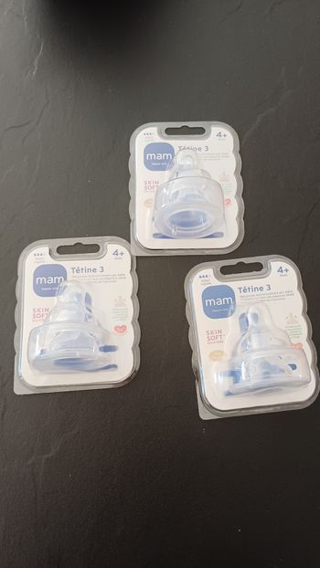6 tétines MAM taille 3 neuves