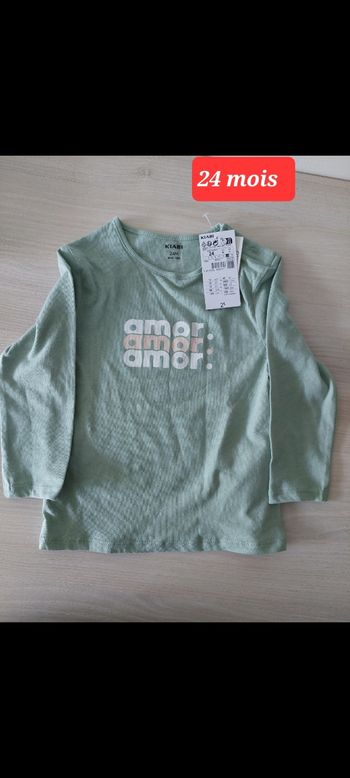 Haut écrit amor fille 24mois 